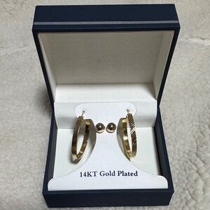 Elegant Gold Plated Hoop Earrings